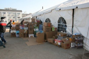Sandy relief supplies contributed by Stoneham, MA